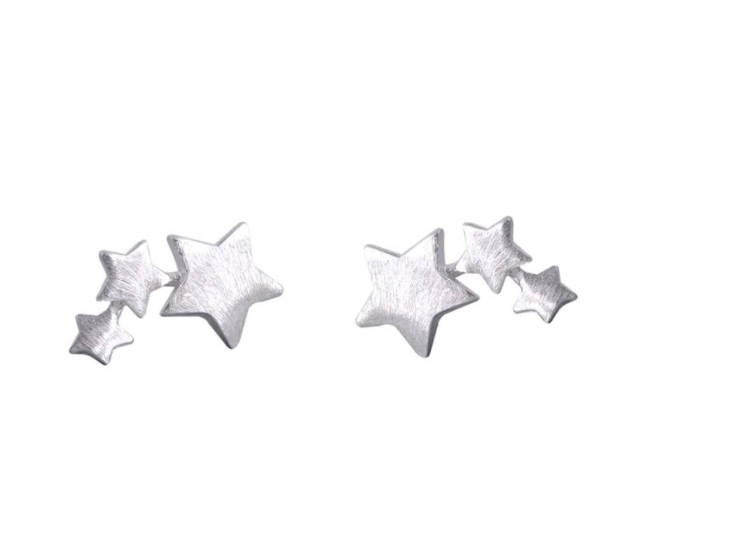 Women's Little Stars 925 Sterling Silver Stud Earrings
