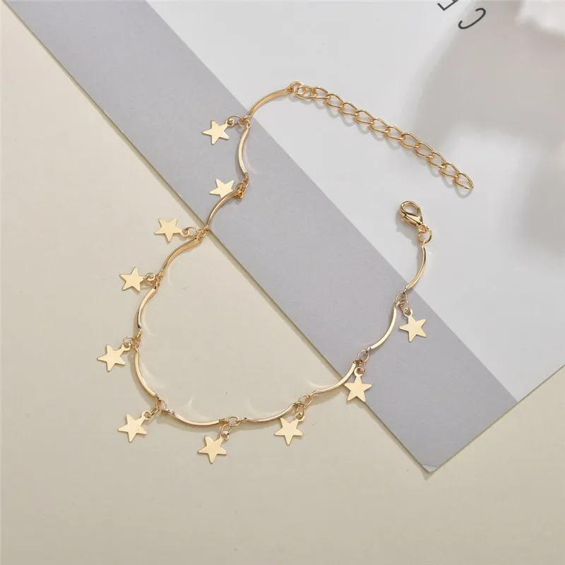 Summer Anklet with Star Pendant