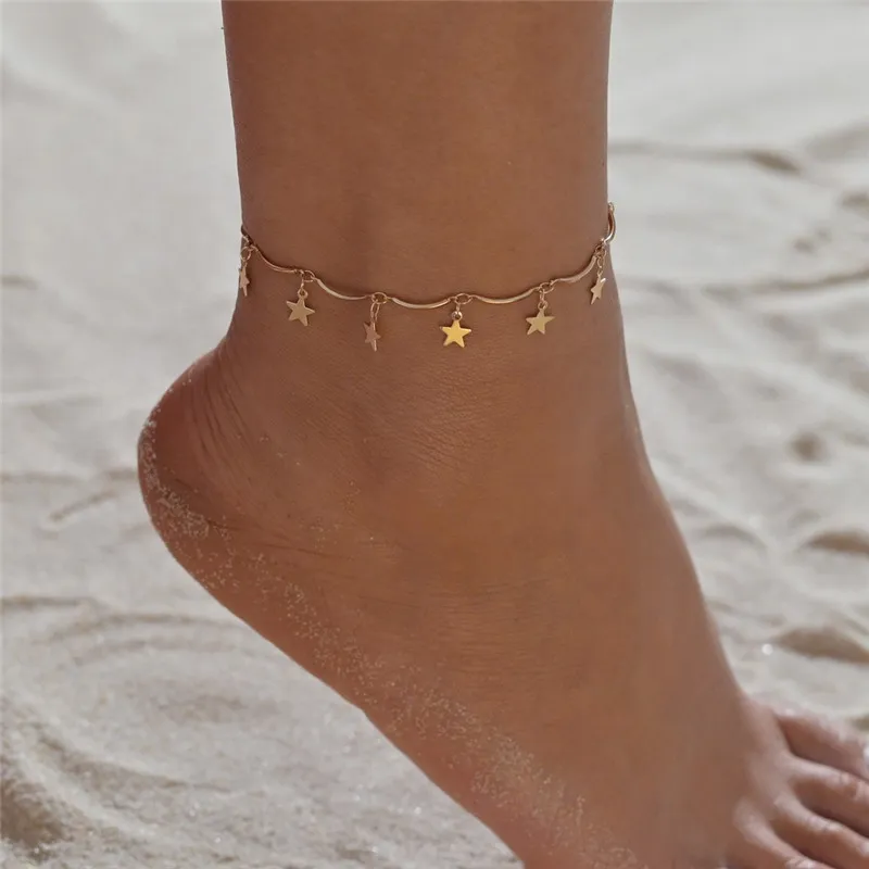 Summer Anklet with Star Pendant
