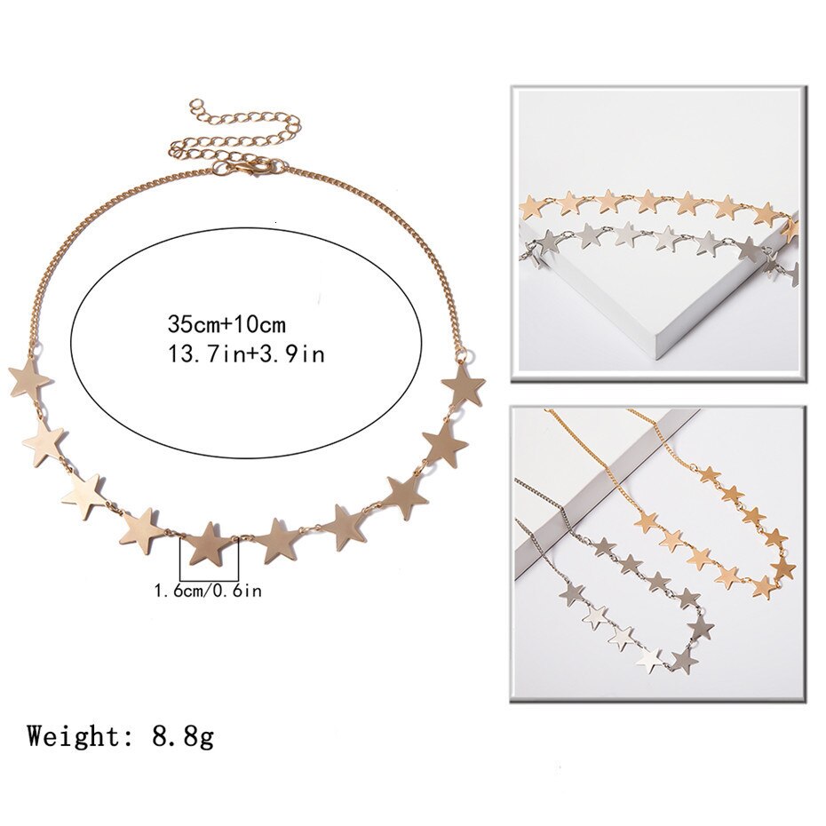 Cute Star Shaped Choker Necklaces